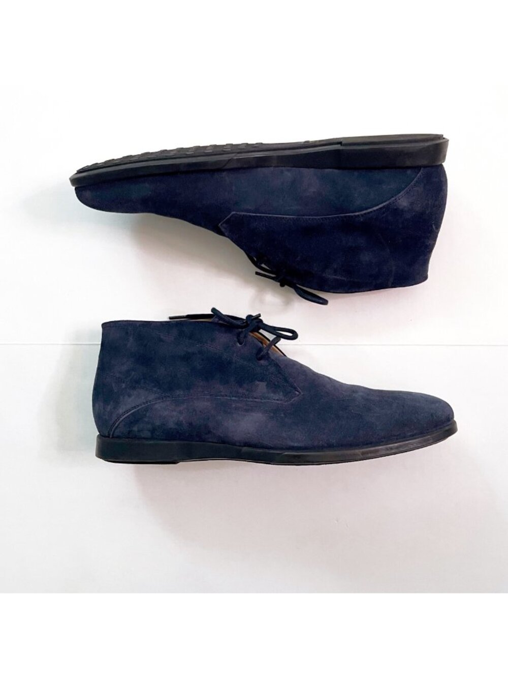 Tod's Men's Blue Suede Desert Boots, Size 9